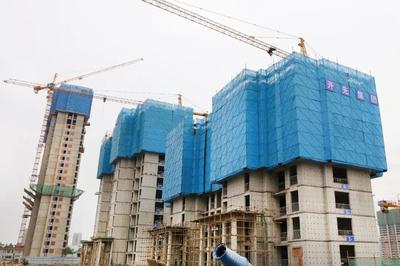 蒙陰分公司附著式升降腳手架正式上線，安全文明舉措再升級